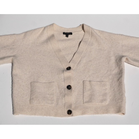Banana Republic Sweaters - Banana Republic Ivory Wool/Alpaca Cardigan Sweater XL Button Front